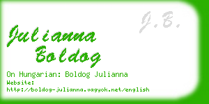 julianna boldog business card